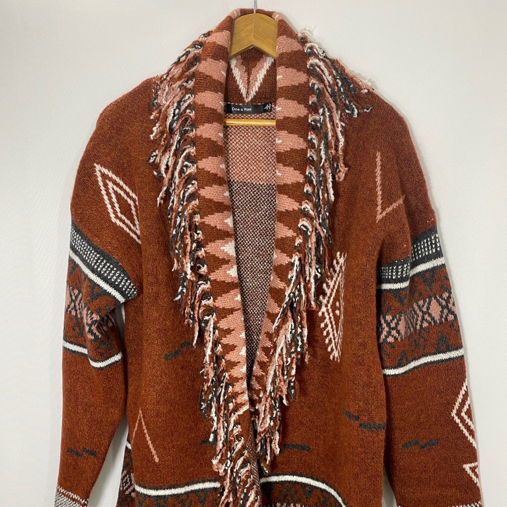 NEW~SOFT & WARM SWEATER.Lovely Western Style GREAT Rustic color tones. Sm/Lg